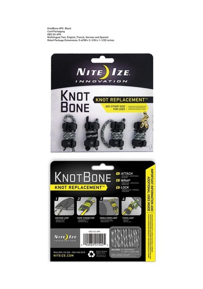 Nite-Ize Knotbone No3 4Pack With  Cord Çok Renkli