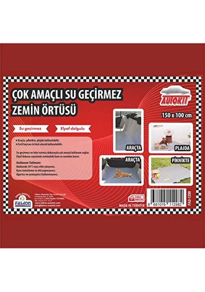 2 Adet Autokit Çok Amaçlı Su Geçirmez Zemin Örtüsü 150x100 Cm