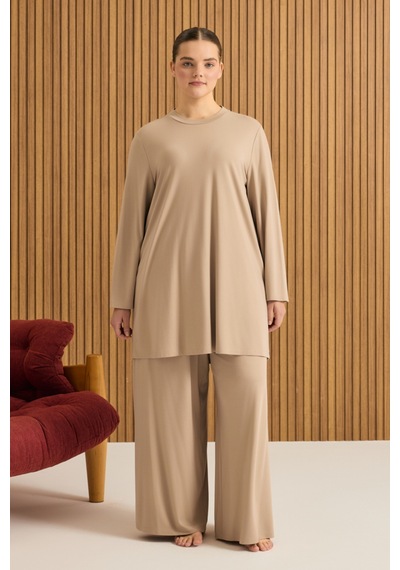 Aker Rayon Pijama Üstü Camel Camel