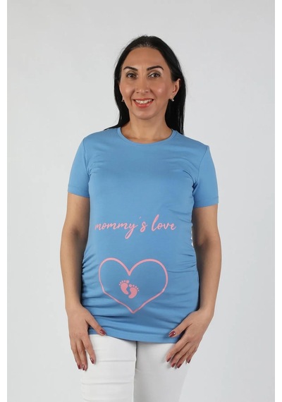 Balins Hamile Mommy Love Tişört Pembe Baskılı 001