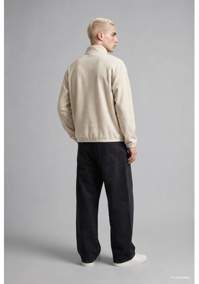 Defacto Yarım Fermuarlı Polar Sweatshirt E8632ax26wnbg721 Bej-bg721