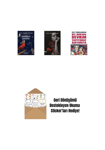 Olmayan Kuşlar Ansiklopedisi + İyilik Güzellik + Biz Burada Devrim Yapıyoruz Sinyorita Cep Boy + Okuma Sticker'ları