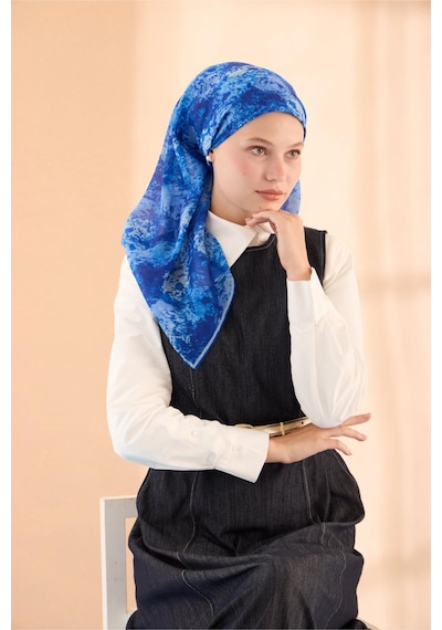 Silk Home Soft Eşarp 73095-13 Saks, Bebe Mavi, Mavi