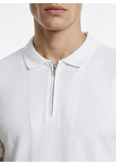 Fabrika Beyaz Erkek Slim Fit Polo T-shirt F6sm-tst 2980