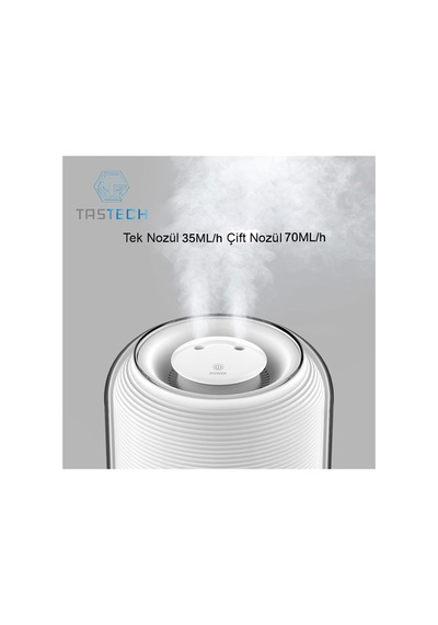 3 Litre Oda Hava Nemlendirici Led Işıklı Buhar Makinesi Çift Nozul Humidifier