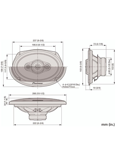 Ts-a6961f 450 Watt Oval Oto Hoparlör