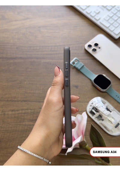 Samsung Galaxy A34 Uyumlu Süper İnce Mat Ultra Thin Silikon Kılıf Çok Renkli