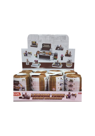 Ctoy Oyuncak Mini Bloklar Mutfak 12 Li Stant Ctoy-756