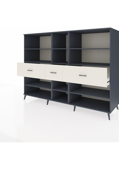 Kronos Dolap 9 Raflı 3 Çekmeceli 220x59x163 Antrasit-antrasit/ay Antrasit-antrasit/aytaşı Kronos Dolap 9 Raflı 3 Çekmeceli 220x59x163 Antrasit-antrasit/ay Antrasit-antrasit/aytaşı