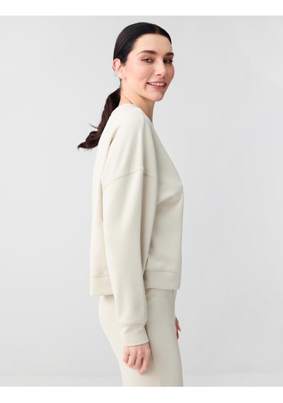 Jimmy Key Jimmy Key Taş Uzun Kollu Bisiklet Yaka Modal Örme Sweatshirt 5ww235403928