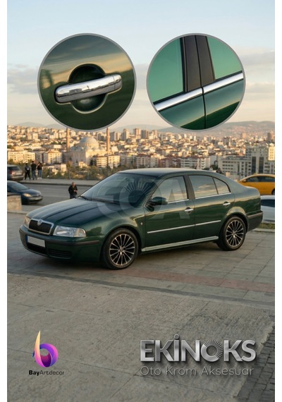 Skoda Octavia A4 Avantaj 2 Li Krom Set 1999-2004 Arası -2ürün- Paslanmaz Çelik