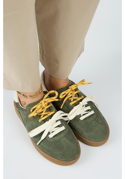 Manijero Krahe Barbella 2 Kadın Hakiki Deri Üç Ayrı Alternatif Bağcıklı Haki-ekru Sneakers Manijero Krahe Barbella 2 Kadın Hakiki Deri Üç Ayrı Alternatif Bağcıklı Haki-ekru Sneakers
