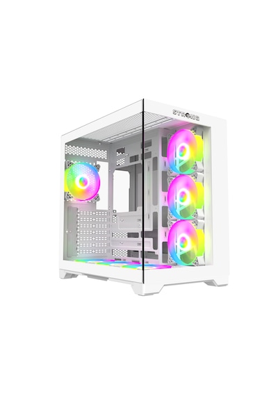 Strong Syrax 7x 120 Mm Fanlı Rgb Led Buton Kontrol Atx Akvaryum Beyaz Gaming Bilgisayar Kasası Powersız Strong Syrax 7x 120 Mm Fanlı Rgb Led Buton Kontrol Atx Akvaryum Beyaz Gaming Bilgisayar Kasası Powersız