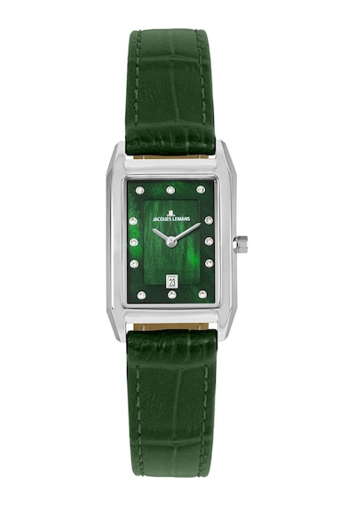 Jacques Lemans Torino Jl.1-2189d Quartz Deri Yeşil Kadın Kol Saati Gri