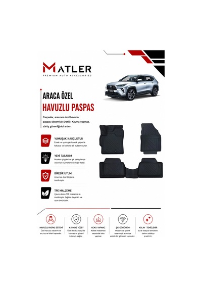 Toyota Yaris Cross 2025 Model 4d Ekstra Havuzlu Paspas