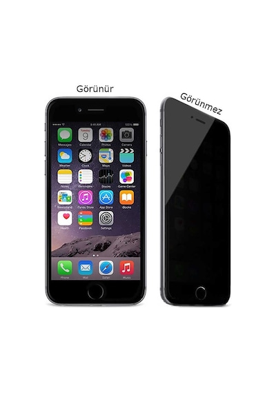 Kilifone - Apple Uyumlu iPhone 8 Plus - Ekran Koruyucu Kor Privacy Hayalet Cam Ekran Koruyucu - Siyah