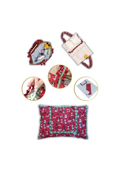 4 Parçalı Anne Bebek Çantası Kırmızı - 674198657 Kırmızı