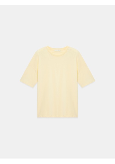 Dilvin 3683 Basic T-shirt-açık Sarı Sarı