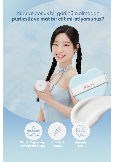 Hyalüronik Asit İçeren, Yağ Kontrolü Sağlayan Cushion Yenilikçi Sıvı Pudra A'pıeu Waterlock Finisher 0
