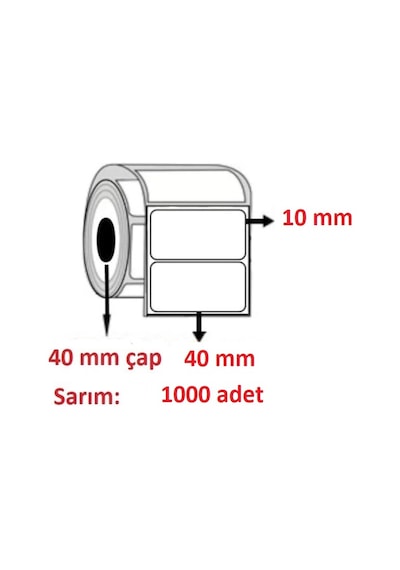 10x40 ECO TERMAL ETİKET (1000 li)