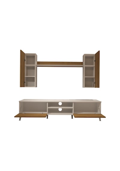 Decoraktiv Eko 7 Mdf Dvd Silver Tv Ünitesi Tv Sehpası - Beyaz Pera Beyaz - Meşe