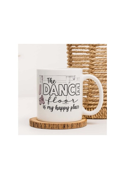 Dance Floor Temalı Kupa Bardak Beyaz