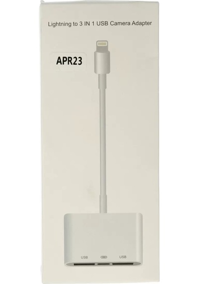 Newface Apr23 Iphone Otg 3in1 - Beyaz Çok Renkli