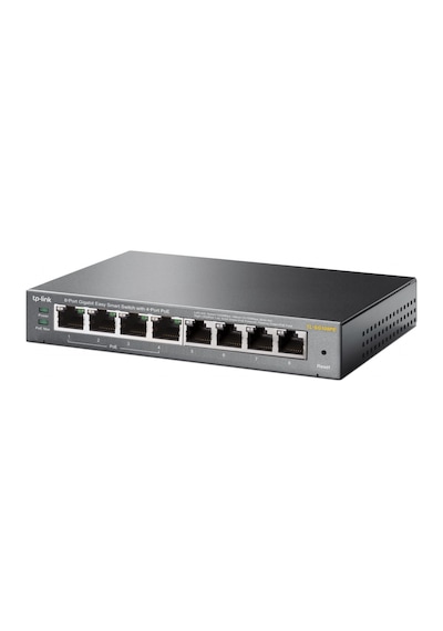 Tp-lınk Tl-sg108pe, 8 Port, Gigabit, 4 Port Poe 64w, Easy Smart, Yönetilebilir, Metal Kasa, Masaüstü Switch
