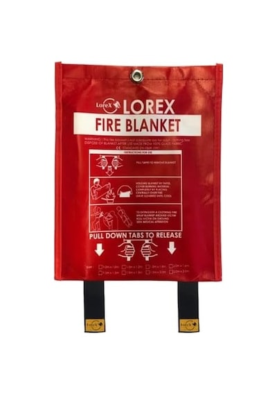 Lr-fb1010cp Premium Serisi 100cm X 100cm Çantalı Yangın Battaniyesi