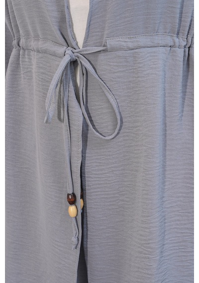 Bigdart Kadın Ayrobin Kimono Pantolon İkili Takım 30101- Gri