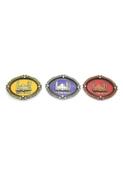 İstanbul Temalı Metal Magnet Sultanahmet Kabartmalı
