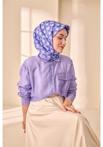 Silk Home Twill İpek Eşarp 11474 - 90 X 90 / Mor,mavi,lila-10 Mor,mavi,lila-10
