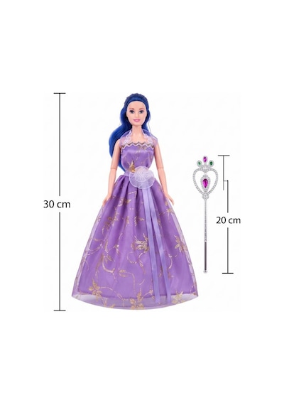 Selin Düşlerin Prensesi 30 Cm Detaylı Haraketli Eklemli Mücevherli Asalı Parıltılı Oyuncak Bebek