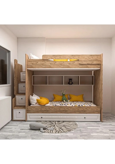Polly Genç Odası Takımı Mdf Beyaz Polly Genç Odası Takımı Mdf Beyaz