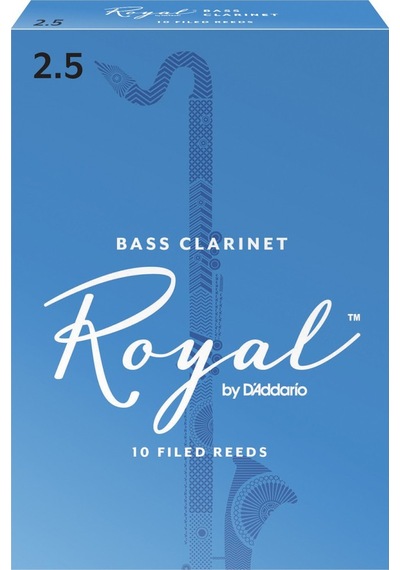 D'addario Reb1025 Royal Bas Klarnet Kamışı No: 2.5 Orta Seviye/eğitim - 10'lu Paket Esnek Yapı, Kolay Ses Üretimi Ve Derin Alt Tonlar