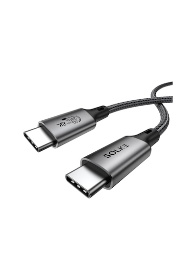 Usb4 Usb-c Kablo 1.8 M 240w 40gbps 8k 60hz 4k 144hz Thunderbolt 3/4 Uyumlu Type-c Hızlı Şarj Veri Görüntü Ve Ses Aktarım Kablosu