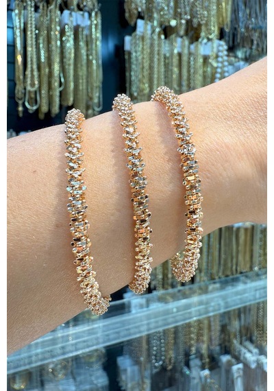 18 K Roze Gold Kelepçe Altın