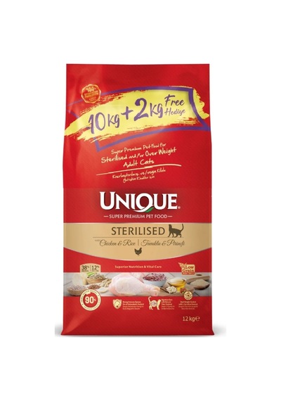 Unique Sterilised Chicken 10+2 Kg Tavuklu Kısır Kedi Maması