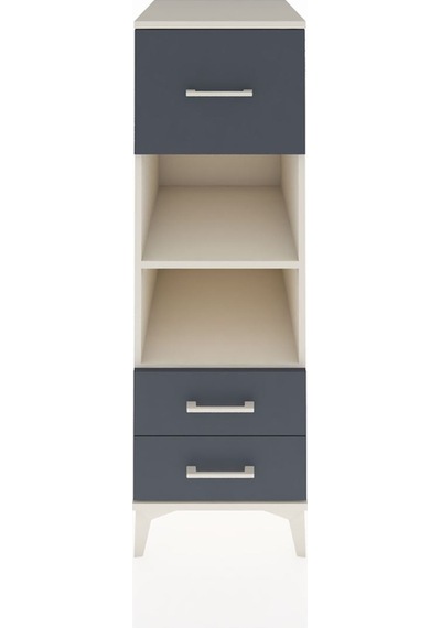 Kronos Dolap 2 Raflı 3 Çekmeceli 44x59x134 Aytaşı-antrasit Aytaşı