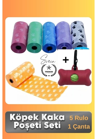 Kakapoşeti Köpek Kaka Poşeti Seti Taşıma Çantalı Pratik Dışkı Torbası Hijyenik Pratik Dışkı Torbası