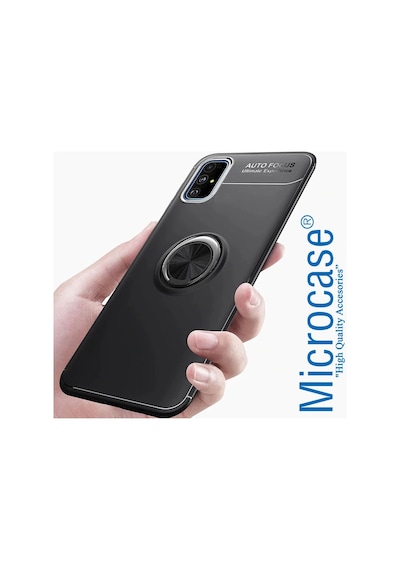 Samsung Galaxy Uyumlu S20 Fe Fan Edition Focus Serisi Yüzük Standlı Kılıf Siyah