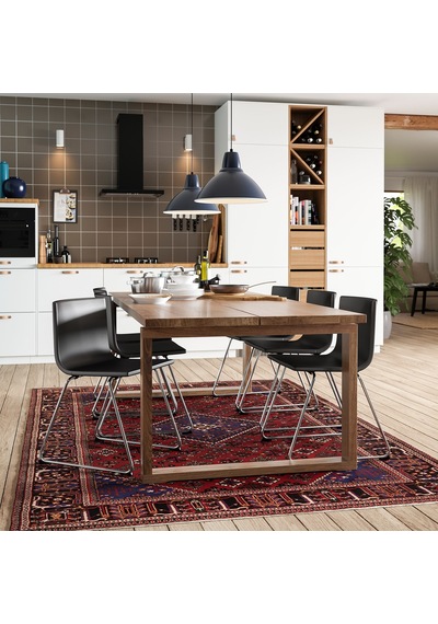 Yemek Masası, Meşe Kaplama-kahverengi, 6-8 Kişilik, 220x100 Cm Yemek Masası, Meşe Kaplama-kahverengi, 6-8 Kişilik, 220x100 Cm
