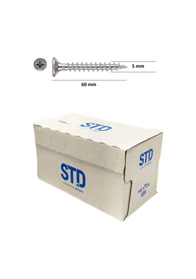 Cateksss 5x60 Std Sunta Vidası 200 Adet - 56 Lı Paket 5 x 60