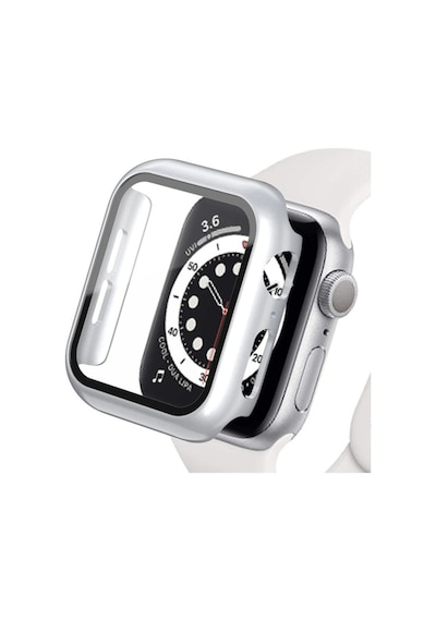 Apple Watch Ultra 49mm Camlı Kasa Ekran Koruyucu - Gümüş