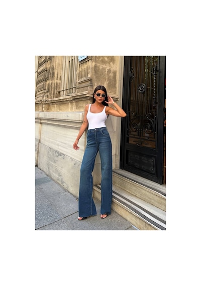 Zdnjeans Yeni Sezon Baggy Kesim Kot Pantolon Koyu Mavi