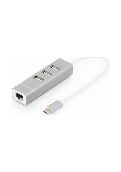 Digitus Type-c- 3xusb 2.0 - Rj45 10/100mbps Da-70253
