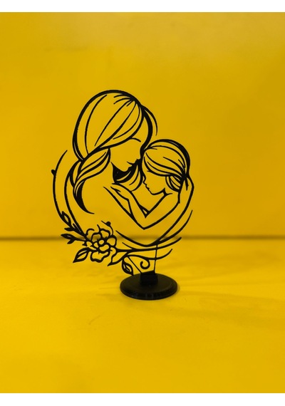 Anneler Günü Özel Anne Çocuk Temalı Biblo 18 Cm Plastik