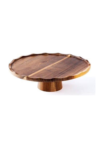 Tantitoni Özel Ahşap Kek Standı 30x9cm Kahverengi