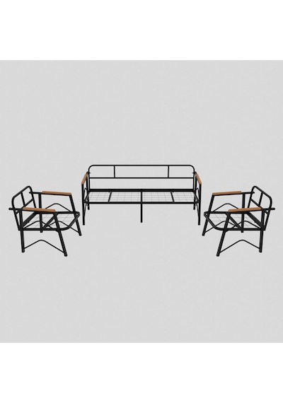 Mb Garden Furnıture Simetri Model, Balkon, Bahçe, Cafe, Metal Koltuk Takımı, Bahçe Takımı , Çay Seti, 3+1+1+masa Cappuccino
