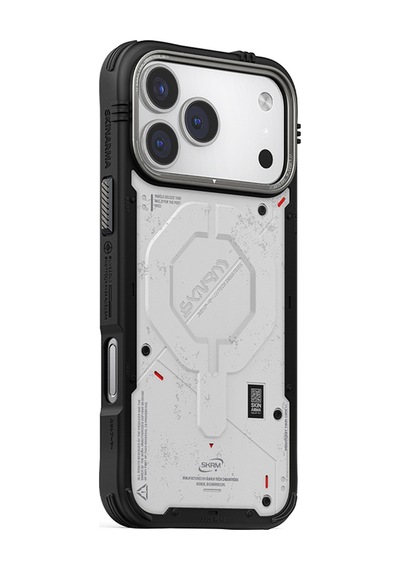 Apple Uyumlu iPhone 17 Pro Kılıf M-safe Şarj Özellikli Airbag Tasarımlı Skinarma Vigor Kapak Beyaz Beyaz